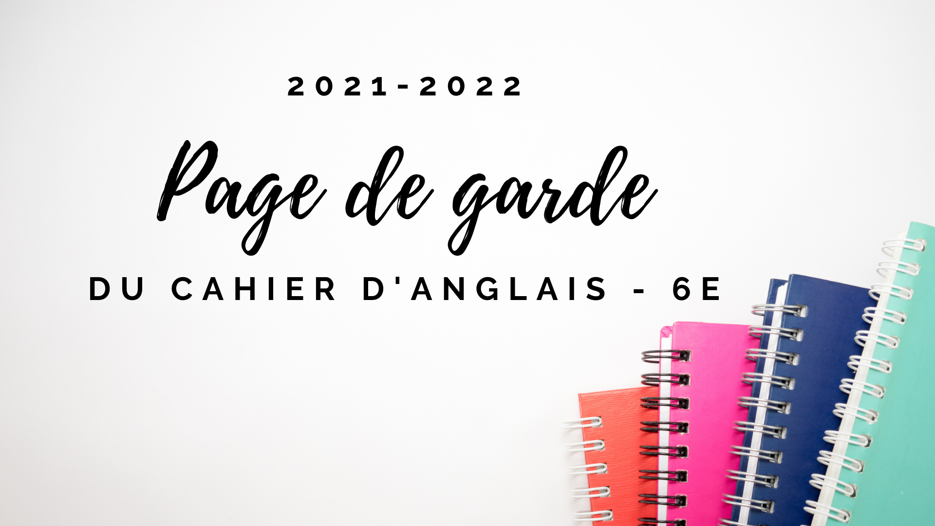 Page de garde du cahier d’anglais – 6e – Knocking on Teachers' Door